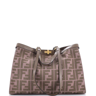 Fendi Peekaboo X-Tote Zucca Jacquard with Leather Medium