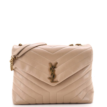 Saint Laurent Loulou Shoulder Bag Matelasse Chevron Leather Medium