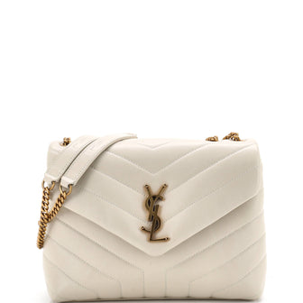 Saint Laurent Loulou Shoulder Bag Matelasse Chevron Leather Small