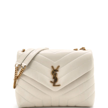 Saint Laurent Loulou Shoulder Bag Matelasse Chevron Leather Small