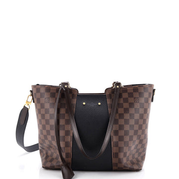 Louis Vuitton Jersey Handbag Damier with Leather