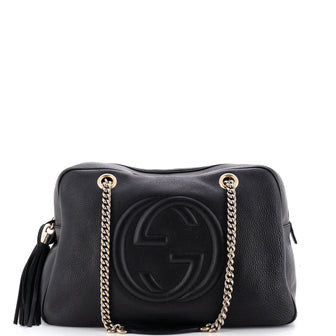 Gucci Soho Chain Zip Shoulder Bag Leather Medium