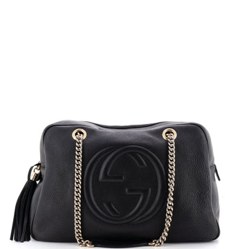 Gucci Soho Chain Zip Shoulder Bag Leather Medium