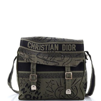 Christian Dior Diorcamp Messenger Bag Printed Canvas