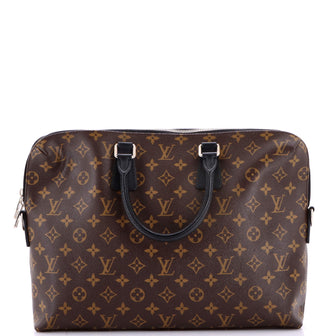 Louis Vuitton Porte-Documents Jour Bag Macassar Monogram Canvas