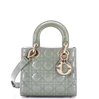 Christian Dior Lady Dior Bag Cannage Quilt Patent Small