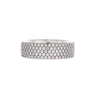 Tiffany & Co. Metro 5 Rows Ring 18K White Gold and Diamonds