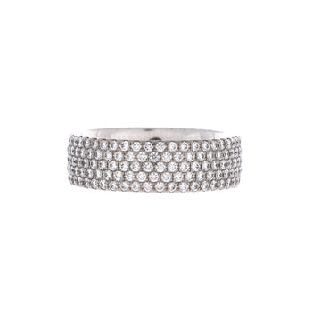 Tiffany & Co. Metro 5 Rows Ring 18K White Gold and Diamonds