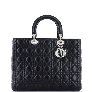 Vintage Lady Dior Bag Cannage Quilt Lambskin Large