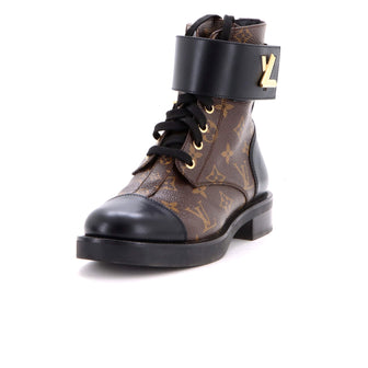 Louis Vuitton Women's Wonderland Flat Ranger Boots Monogram Canvas and Leather