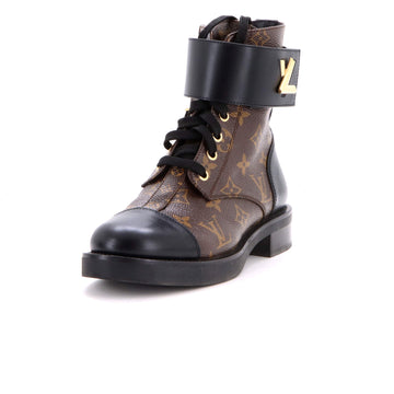 Louis Vuitton Women's Wonderland Flat Ranger Boots Monogram Canvas and Leather