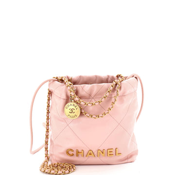 Chanel 22 Chain Hobo Quilted Calfskin Mini