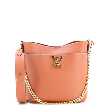 Louis Vuitton Lock and Walk Bucket Bag Leather