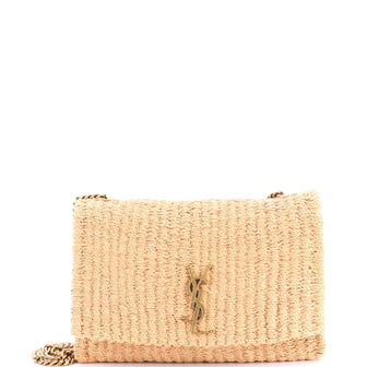Saint Laurent Classic Monogram Crossbody Bag Raffia