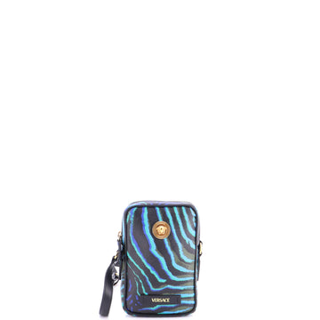 Versace Medusa Biggie Pouch Crossbody Bag Printed Leather Micro
