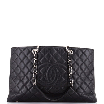 Chanel Grand Shopping Tote Quilted Caviar XL
