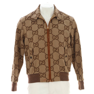 Gucci Men's Zip Up Bomber Jacket Jumbo GG Cotton Blend