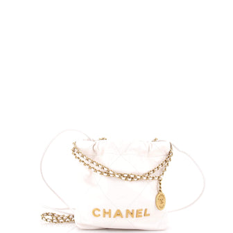 Chanel 22 Chain Hobo Quilted Calfskin Mini