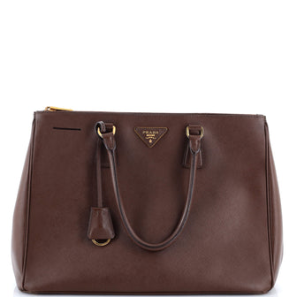 Prada Double Zip Lux Tote Saffiano Leather Large