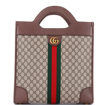 Gucci Ophidia Cut Out Handle Tote GG Coated Canvas Medium