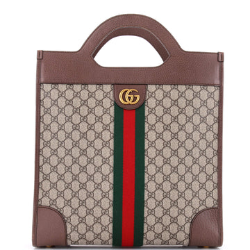 Gucci Ophidia Cut Out Handle Tote GG Coated Canvas Medium