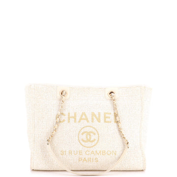 Chanel Deauville Tote Raffia with Glitter Detail Small