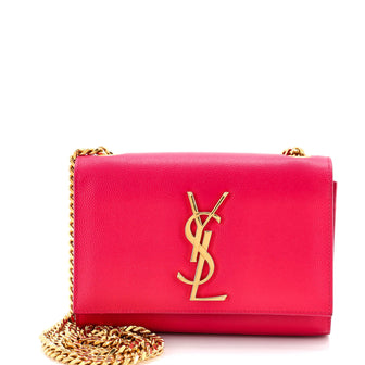 Saint Laurent Classic Monogram Crossbody Bag Grainy Leather Small