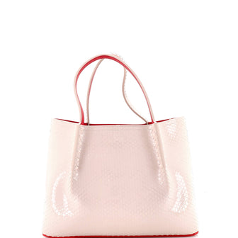 Christian Louboutin Cabarock Tote Snake Embossed Leather Small