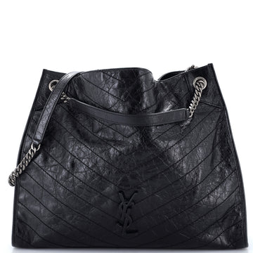 Saint Laurent Niki Shopping Tote Matelasse Chevron Leather Large