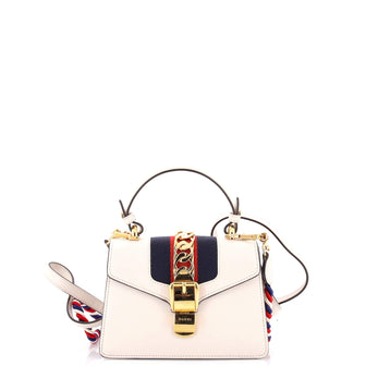 Gucci Sylvie Top Handle Bag Leather Mini