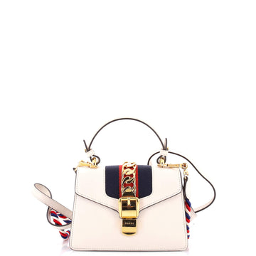 Gucci Sylvie Top Handle Bag Leather Mini