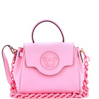 Versace La Medusa Top Handle Bag Leather Small