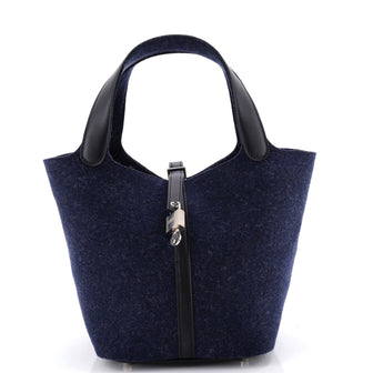 Hermes Picotin Lock Bag Felt with Leather MM