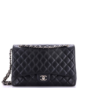 Chanel Classic Single Flap Bag Quilted Caviar Maxi