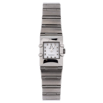 Omega Constellation Carre Quartz Watch Stainless Steel with Mother of Pearl 15