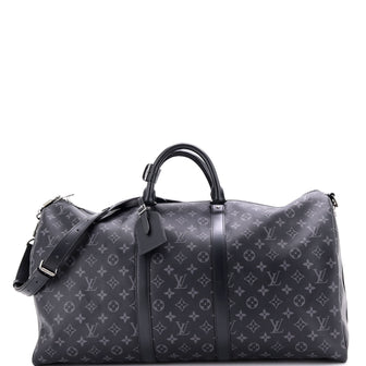 Louis Vuitton Keepall Bandouliere Bag Monogram Eclipse Canvas 55