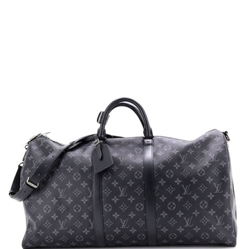 Louis Vuitton Keepall Bandouliere Bag Monogram Eclipse Canvas 55