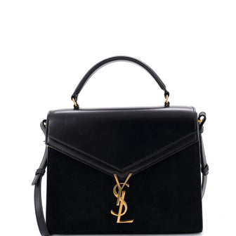 Saint Laurent Cassandra Top Handle Bag Leather and Suede Medium