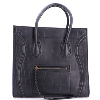 Celine Phantom Bag Crocodile Embossed Leather Medium