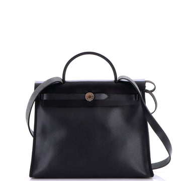 Hermes Herbag Zip Berline Vache Canvas and Leather 31