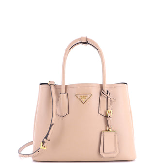 Prada Cuir Double Tote Saffiano Leather Small