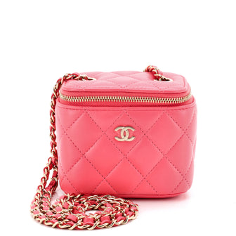 Chanel Classic Vanity Case with Chain Quilted Lambskin Mini