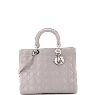 Christian Dior Lady Dior Bag Cannage Quilt Lambskin Large