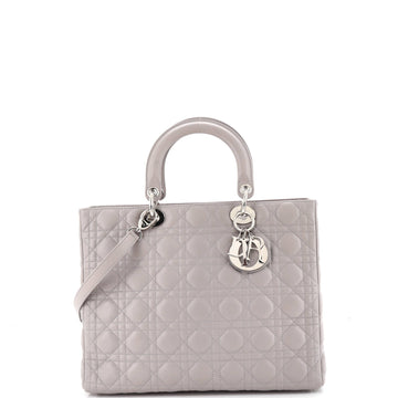 Christian Dior Lady Dior Bag Cannage Quilt Lambskin Large