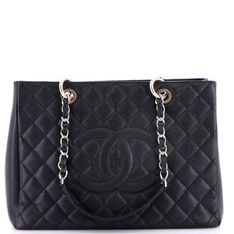 Chanel Grand Shopping Tote Quilted Caviar