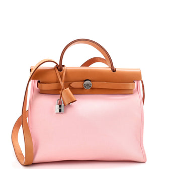 Hermes Herbag Zip Leather and Toile 31