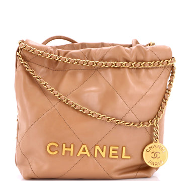Chanel 22 Chain Hobo Quilted Calfskin Mini