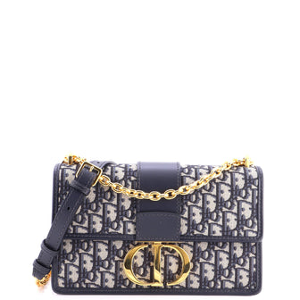 Christian Dior 30 Montaigne Chain Flap Bag Oblique Canvas