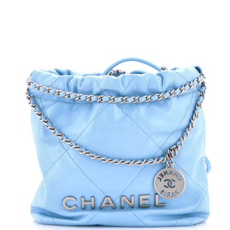 Chanel 22 Chain Hobo Quilted Calfskin Mini