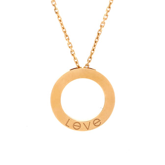 Cartier Love Pendant Necklace 18K Yellow Gold